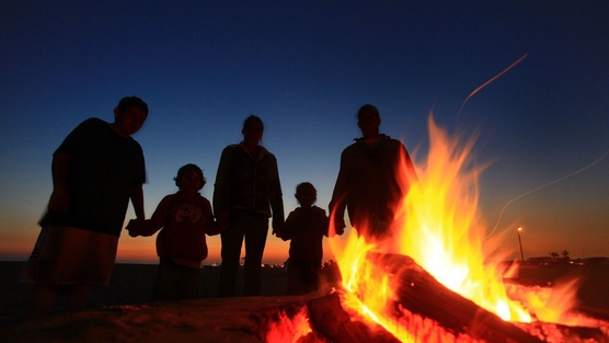 Family by the Fire Rings, photo credit unknown