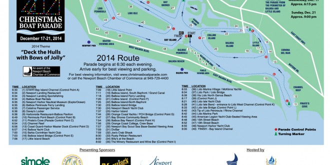 Boat Parade 2014 Route Map